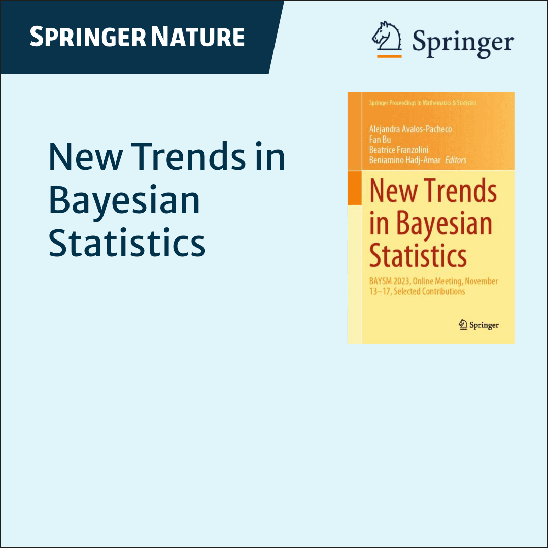 Springer Nature square cover image for New Trends in Bayesian Statistics, the volume containing Bayesian Nonparametric Estimation of Time-Varying Macroeconomic Tail Risk.